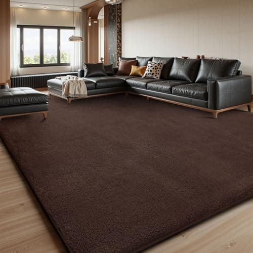 Image of Sour Lemon Carpet Rugs Living Room Large 200x290, Grey Rug for Bedroom Washable Area Rugs Anti Slip Fluffy Rug Shaggy Cream Carpets Extra Large Rugs for Living Room Kids Room