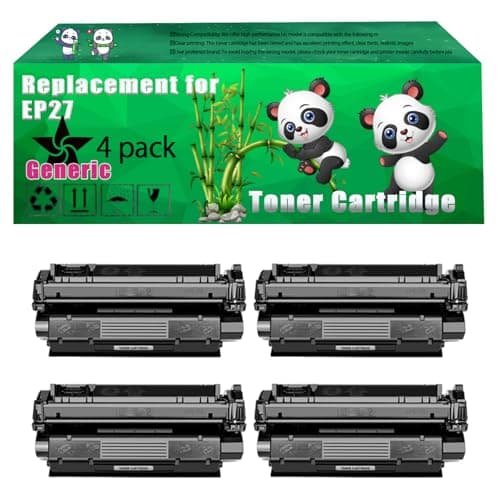 Image of Replacement EP27 Toner Cartridge Compatible for Canon LaserBase MF3220 MF5770 LBP 3200 LaserBase MF3110 MF5630 Printers, Up to 4000 Pages, Vivid Colors, Contains Chip (4 Pack Black)