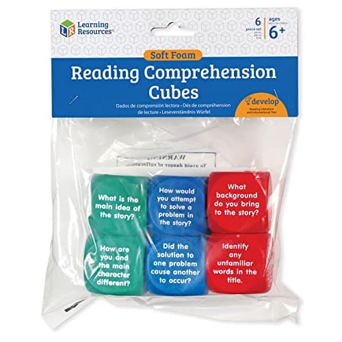 Image of Learning Resources Reading Comprehension Cubes - Set of 6, Kids Ages 6 Plus Teacher and Classroom Supplies, Reading Aids for Kids, Home Learning