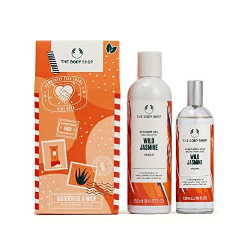 Image of The Body Shop Wonderful & Wild Jasmine Duo Gift Set – Creamy Floral Fragrance – Vegan – 2 Items