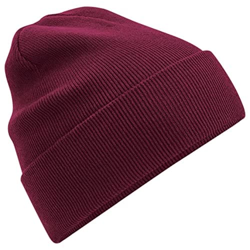 Image of Beechfield Organic Cotton Original Cuffed Beanie - Burgundy