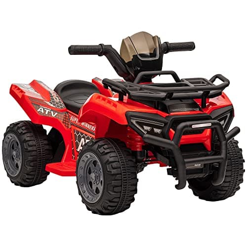 Image of HOMCOM 6V Kids Electric Ride on Car Toddlers Quad Bike All Terrain Vehicle Toy With Music for 18-36 months Red