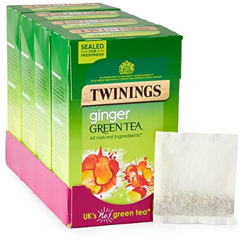 Image of Twinings Ginger Green Tea 80 Tea Bags (Multipack of 4 x 20 Bags)