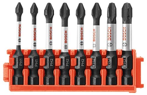 Image of BOSCH CCSPHV208 8-Piece Assorted Set 2 in. Impact Tough Phillips Power Bits with Clip for Custom Case System