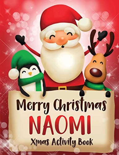 Image of Merry Christmas Naomi: Fun Xmas Activity Book, Personalized for Children, perfect Christmas gift idea