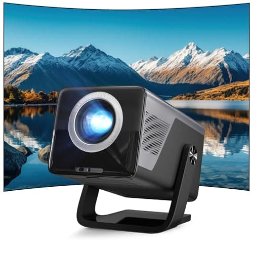 Image of [2000 ANSI/AI Visual Calibration/4K Support] X7 Native 1080P Smart Projector with Android 14 OS, Portable Movie Projector for Bedroom & Outdoor, AI Auto Focus & Keystone Black & Slate Gray Sliver