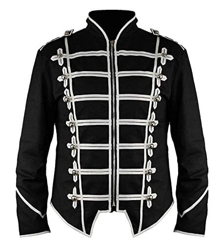 Image of Ro Rox Steampunk Military Drummer Emo Punk Gothic Parade Jacket (Black, XXXL)