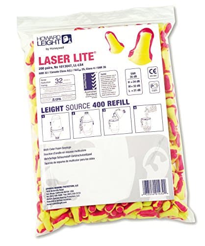 Image of Howard Leight by Honeywell Laser-Lite Single-Use Earplug Refill Pack, SNR 35, 200 pairs