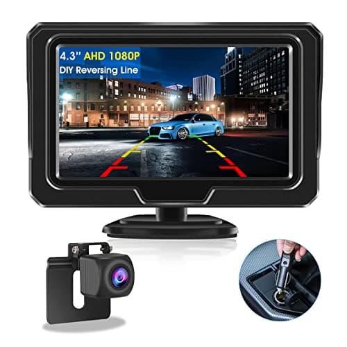 Image of 【2026 Upgrade】Reversing Camera Kit AHD 1080P Reverse Camera Kit Rear View Camera with 4.3'' LCD Monitor Reverse Camera for Van,Car,Truck,Pickup,SUV Waterproof Night Vision DIY Parking Guide Lines