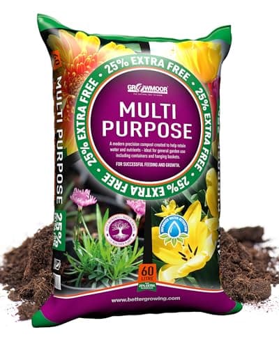 Image of Growmoor Multi-Purpose Compost for Use All Around the Garden – Promotes Healthy Growth, Vibrant Flowers & Strong Roots – 75L