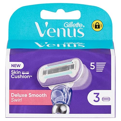 Image of Gillette Venus Deluxe Smooth Swirl Blade Refills X3, For Women, 5 Blades