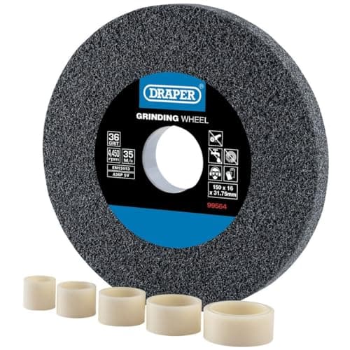 Image of Draper 99564 Aluminium Oxide Bench Grinding Wheel 36G (150mm x 16mm)