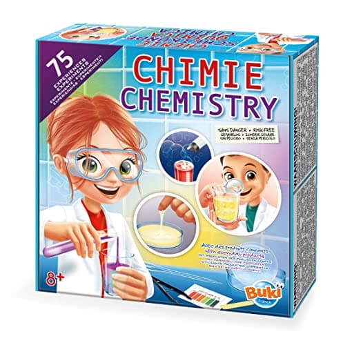 Image of Buki France Chemistry Lab 75. Children's Chemistry Set Includes Science Lab, Equipment & Instructions for 75 Experiments. Kids Educational STEM Toy for Little Scientists. Gifts for Boys & Girls 8+