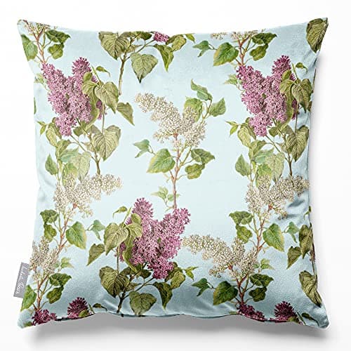 Image of Izabela Peters Eco-Friendly Velvet Cushions - Filled, 60 cm, Evening Garden - Duck Egg Blue, Chair & Sofa Cushions