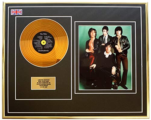 Image of THE WHO/MINI METAL GOLD DISC & PHOTO DISPLAY/LIMITED EDITION/COA/QUADROPHENIA