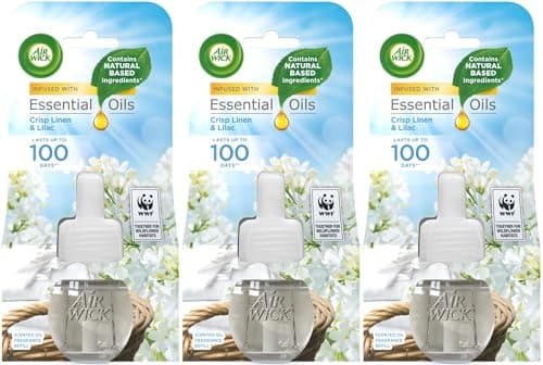 Image of Air Wick |Crisp Linen & Lilac |Plug in Air Freshener Refill |19ml| Pack of 3
