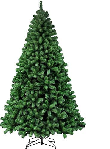 Image of Abaseen 7ft Artificial Christmas Tree Xmas Pine Tree with 1200 Tips Solid Metal Legs Perfect for Indoor and Outdoor Holiday Decoration