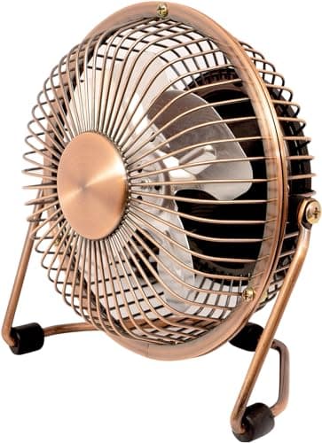 Image of Prem-i-air Mini 4" Adjustable USB Cooling Desk Fan With Stand, 360 Degree Rotation and Silent Operation For Use in Homes, Offices, Laptops, Computers.