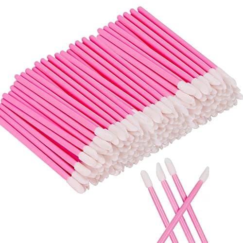 Image of 200 PCS Disposable Lip Brush Wands, Lipstick Applicator Lip Gloss Concealer Brushes