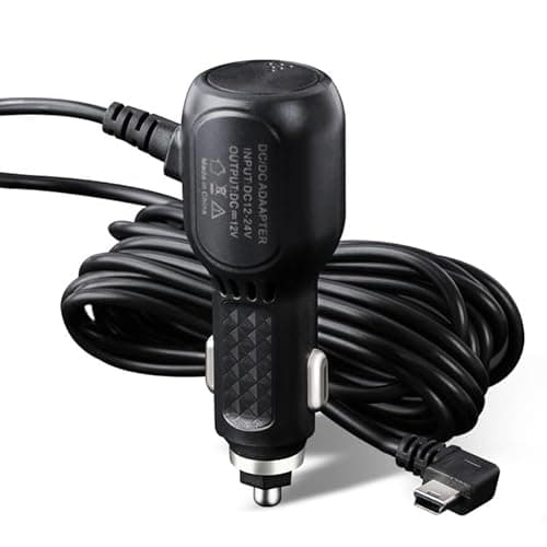 Image of 3.5M Mini USB Car Charger for Dash Cam Power Lead Cable with Left Angle Micro USB Connector 12-24V to 5V 1.5A Universal Car Adapter Power Cord for Dash Cameras Sat Navs GPS Navigation DVR