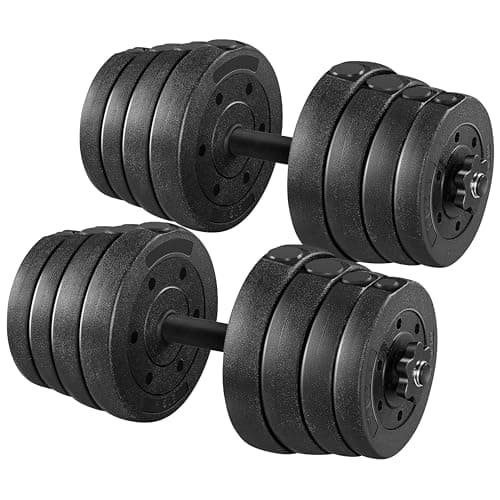 Image of Yaheetech 30KG Adjustable Weight Dumbbells 15KGx2 Dumbbells Set (sold as a pair) Home Gym Fitness Dumbbell Set for Lifting Training