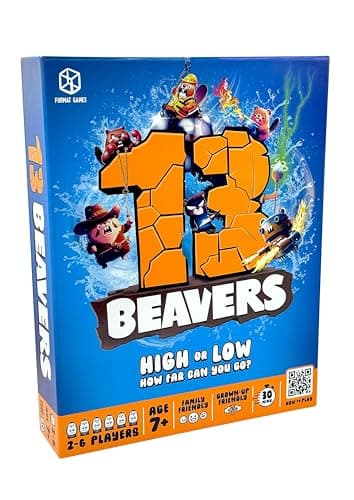 Image of 13 Beavers - Fun Family Board Game for Kids & Adults - 2–6 Players, Ages 7+ - Quick-to-Learn River Adventure of Strategy, Luck & Laughter for Game Nights & Holidays