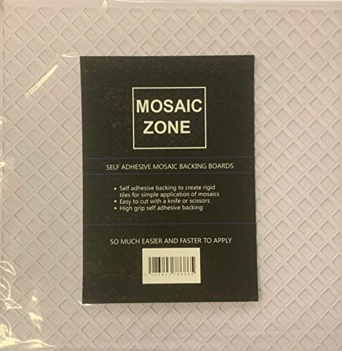 Image of Mosaic Zone Self Adhesive Mosaic Backing Boards for Simple Application of Mosaics 300mmx300mm Tiles in 1sqm Pack of 11 Pieces