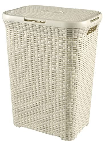 Image of Curver Style 60 Litre Laundry Hamper, Vintage White