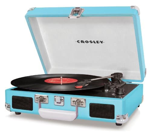 Image of Crosley Cruiser Briefcase Style Three-Speed Portable Vinyl Turntable with Built-In Stereo Speakers - Turquoise