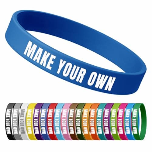 Image of 100 Pcs JBOS Custom Silicone Wristbands, Bulk Personalized Rubber Bracelets with Logo, Printed Design for Corporate Events, Sports Teams, Celebrations, Party Favors