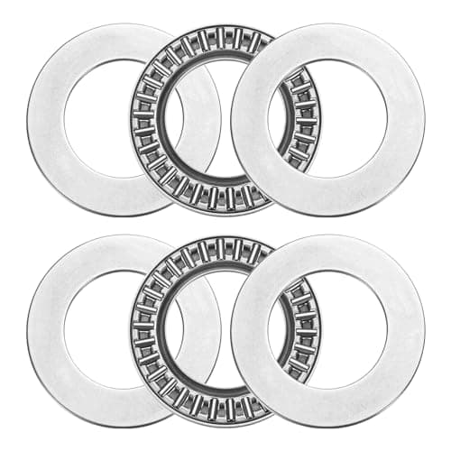 Image of sourcing map 2 Sets AXK2542+2AS Thrust Needle Roller Bearings with Washers, 25x42x4mm Chrome Steel Needles Roller Bearing