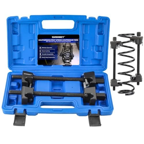 Image of DASBET Macpherson Strut Spring Compressor Tool Kit 2PCS Coil Spring Compressor with Detent Pins Spring Compressor with 10.5in Range for Suspension Work (Blue)
