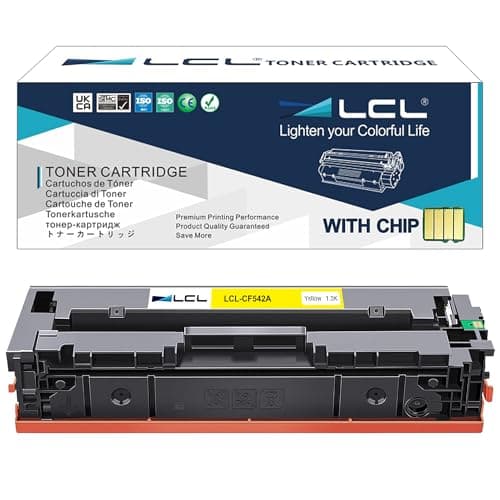 Image of LCL CF542A Yellow Toner Cartridge Replacement for HP 203A 203X CF542A CF542X Replacement for HP Color Laserjet Pro M254dw M254dn M254nw MFP M281fdw M281fdn M281cdw M280nw (1 Pack)