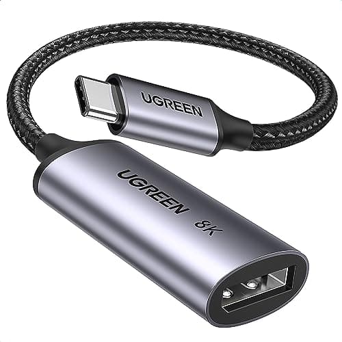 Image of UGREEN USB C to DisplayPort Adapter 8K@60Hz 4K@240/144/120Hz 2K@360Hz Type C Thunderbolt 5/4 DP 1.4 HDR VRR G-Sync HDCP Compatible with MacBook iMac Mac Mini iPad Pro iPhone 16 Galaxy Tablet Pixel 9
