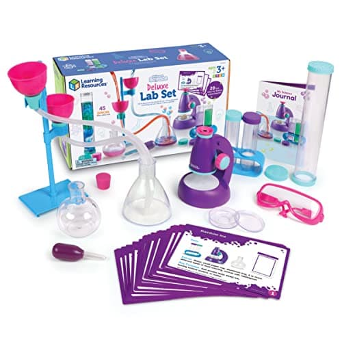 Image of Learning Resources Primary Science Deluxe Lab Set, 45 Pieces, Ages 3+, Science Kits for Kids, Experiments for Kids, stem Toys for Kids, Sensory Tube, STEM Toys, Microscope for Kids