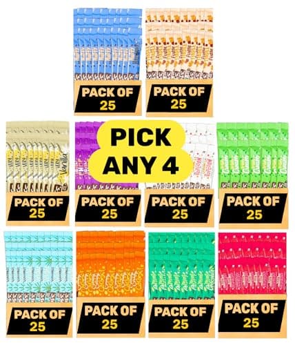 Image of Beanies Flavoured Instant Coffee Sachets Pick Any 4 Boxes (Each Box 25 Sticks, Total 100 Sticks) from Creamy Caramel, Double Chocolate, Irish Cream, Nutty Hazelnut, Very Vanilla, Caramel Popcorn, etc