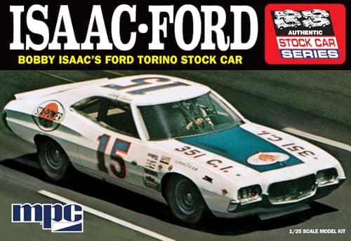 Image of MPC Bobby Isaac 1972 Ford Torino Stock Car 1:25 Scale Model Kit
