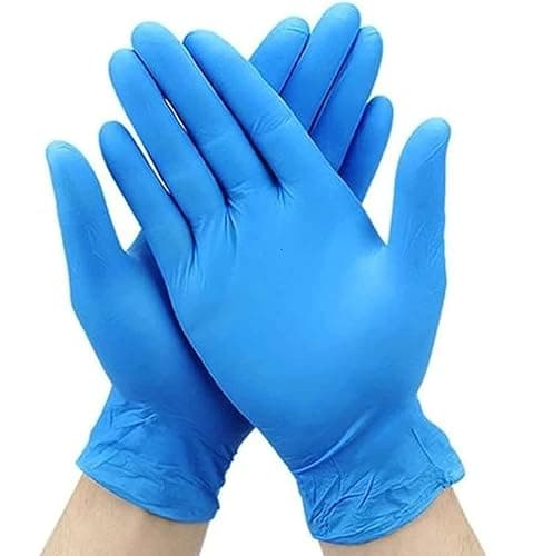 Image of JB London] Multi-Purpose BLUE Vinyl Disposable Gloves | Powder Free | Latex Free | Food and Catering Purpose | Highly DURABLE | Highly Resistant to most household Chemical |Box of 100 - Medium