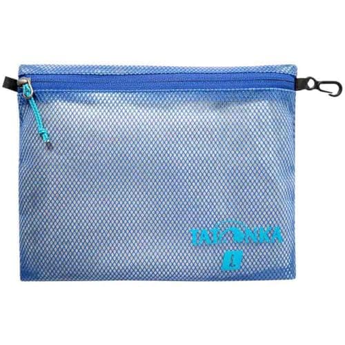 Image of Tatonka Zip Pouch - Flat Storage and Document Bag in Various Sizes and as a Set - Transparent, Waterproof and Robust, Blue, L (25 x 20 cm)