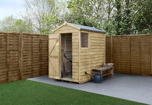 Image of Forest Garden 4LIFE Apex Shed 4x6 | Single Door | 1 Window|25 Year Anti-Rot Guarantee