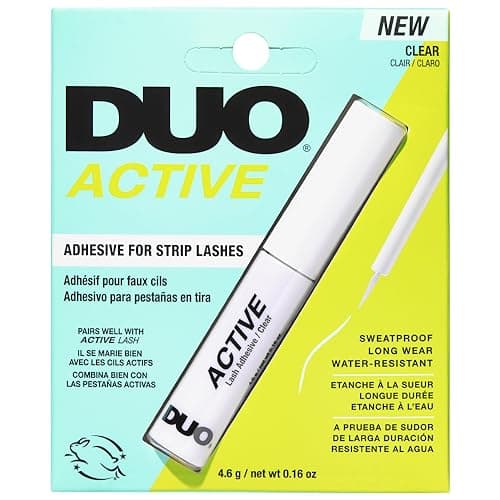 Image of Duo Active Brush on Lash Glue, Striplash Adhesive, Rapid Dry, Dries Clear, False Eyelash Glue, 4.6 g, (Pack of 1)