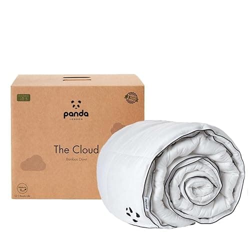 Image of Panda Summer Cloud Bamboo UK Super King Sized Duvet | Breathable & Hypoallergenic | Comfy, Fluffy, Lightweight | Microfibre & Bamboo | Suitable for Warmer Months | Cooling 4.5 Tog | 10-Year Guarantee