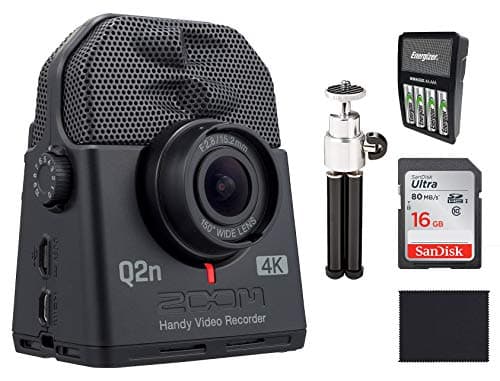 Image of Zoom Q2n-4K Handy Video Recorder,16 GB SD card,Tripod,Rechargeable Batteries and Cloth