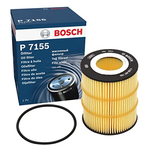 Image of Bosch P7155 Car Oil Filter - Separates Soot and Metal Particles from Engine Oil - Provides Reliable Engine Lubrication