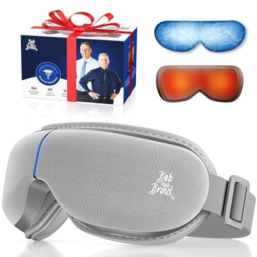 Image of Bob and Brad Eye Massager with Heat and Cooling Gel Mask, EyeOasis 3 Elite Electric Heated Eye Mask with Music for Migraines, Dry Eyes Relief Relaxing Mothers Day Gifts for Women Men