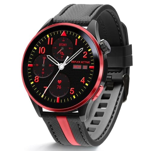Image of Reflex Active Series 54 AMOLED GPS Black and Red Smart Calling Watch