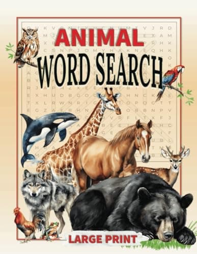 Image of Animal Word Search: Fun and Engaging Large Print Puzzle Book for Adults & Teens