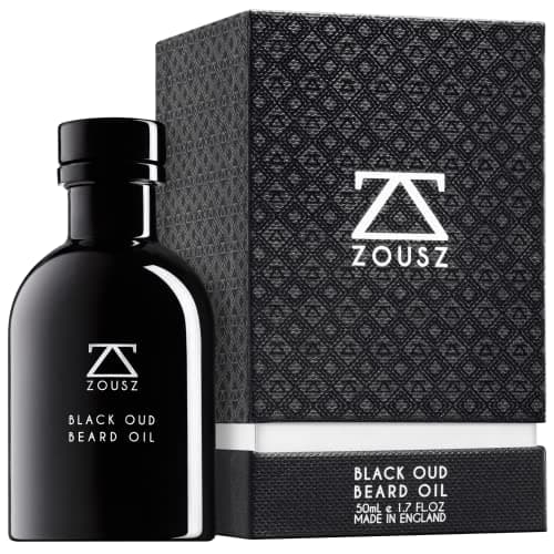 Image of ZOUSZ Beard Oil For Men - Black Oud & Sandalwood Scent, Beard Growth & Conditioning With Natural & Organic Essential Oils – Softens, Non-Greasy, Moisturises, Luxury Men’s Gift – Vegan 50mL