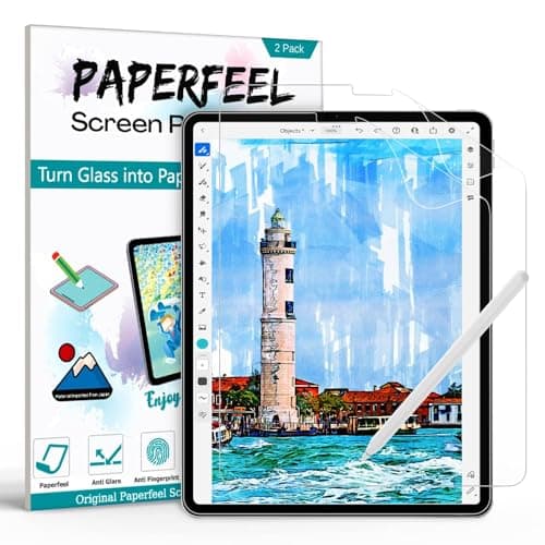 Image of PAPERFEEL [2 Pack] Screen Protector for iPad Pro 12.9 2022/2021 /2020/2018 Models, Matte PET Paper Screen Protector for iPad Pro 12.9 inch 6th Gen Drawing and Writing - Anti-Glare/Anti-fingerprint