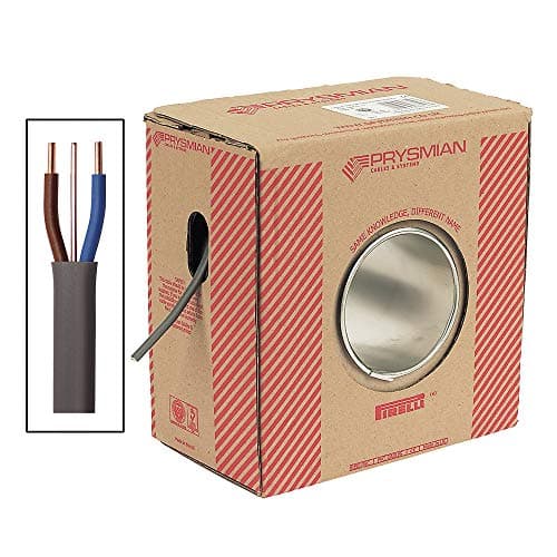 Image of All Lengths 6242Y 2.5mm Twin and Earth Electric Cable Wire Flat T&E Grey BASEC Certified (50m)
